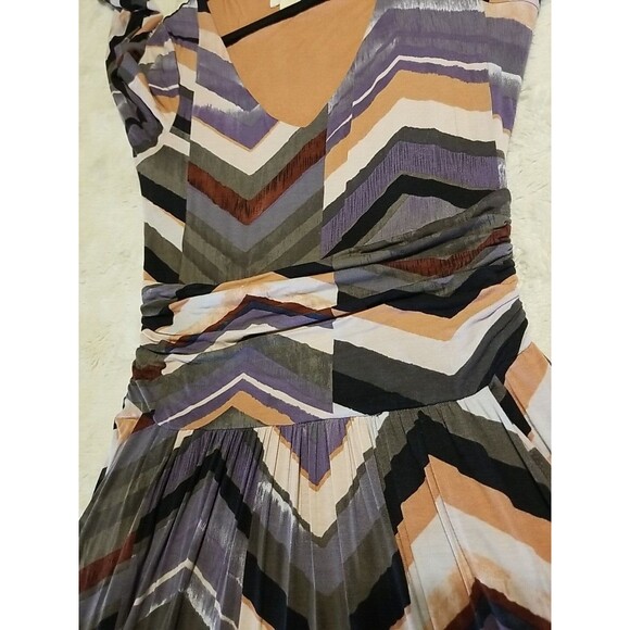 Anthropologie Maeve Maxi Dress Size Medium Purple Pink Boho Novela Chevron - Picture 10 of 14